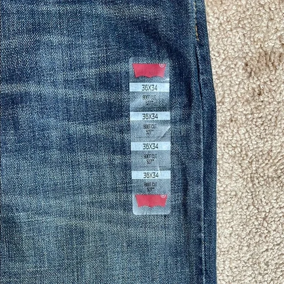 Levi's 527 Blue Bootcut Jeans (Size: 36x34) - Picture 4 of 6